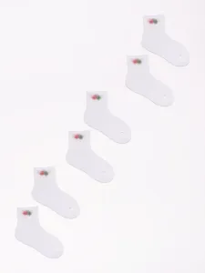 Yoclub Kids's Ankle No Show Boat Socks Patterns 3-Pack SKC/3D-AP/3PAK/GIR/002 #685109