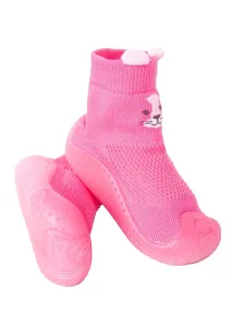 Yoclub Kids's Baby Girls' Anti-skid Socks With Rubber Sole OBO-0174G-0600 #4478002