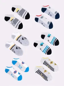 Yoclub Kids's Boys' Ankle Cotton Socks Patterns Colours 6-pack SKS-0008C-AA00-001 #4475867