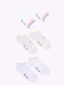 Yoclub Kids's Girls' Ankle Cotton Socks Patterns Colours 3-pack SKS-0028G-AA30-001 #714185