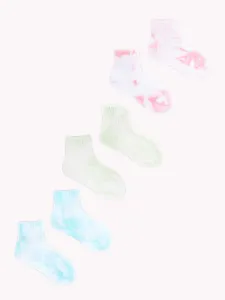 Yoclub Kids's Girls' Ankle Cotton Socks Tie Dye 3-Pack SKS-0091U-0000 #714044