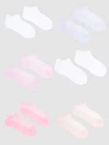 Yoclub Kids's Girls' Ankle Thin Cotton Socks Basic Plain Colours 6-pack SKS-0027G-0000 #4472701