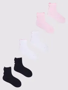 Yoclub Kids's Girls' Socks With Frill 3-Pack 2