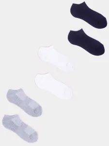Yoclub Unisex's Ankle Thin Cotton Socks Patterns Colours 3-Pack SKS-0094U-0000 #8730244