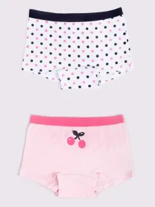 Yoclub Kids's Cotton Girls' Boxer Briefs Underwear 2-Pack BMA-0002G-AA30 #6536529