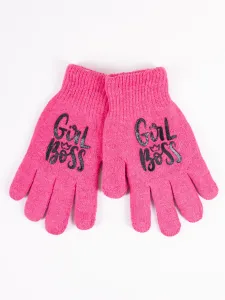 Yoclub Kids's Gloves RED-0201G-AA5A-002