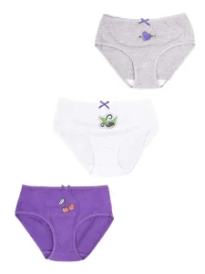 Yoclub Kids's Cotton Girls' Briefs Underwear 3-pack BMD-0031G-AA20-002 #4477010