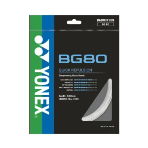Yonex BG 80 Bedmintonový výplet, biela, veľkosť