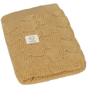 Yosoy Waves Detská deka z 100% organickej bavlny, toffee, 100 x 80 cm