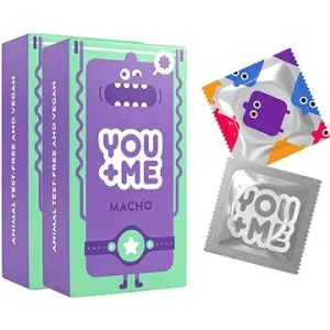 YOU ME Macho kondómy so stimulujúcimi vrúbkami, 2× 12 ks