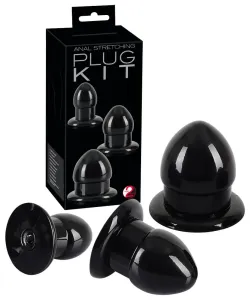 You2Toys - Stretching Plug Kit - súprava análnych díld - 3ks (čierne)