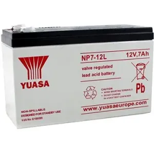 YUASA 12V 7Ah bezúdržbová olovená batéria NP7-12L, faston 6,3 mm