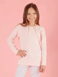 Girls' blouse basic pink #8280309