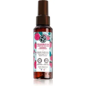 Yves Rocher Bain de Nature parfumovaný sprej na telo a vlasy pre ženy Raspberry & Peppermint 100 ml