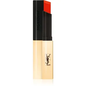 Yves Saint Laurent Rouge Pur Couture The Slim tenký zmatňujúci rúž s koženým efektom odtieň 2 Strange Orange 2,2 g