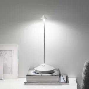 Zafferano Pina 3K nabíjateľná stolová lampa IP54 biela #9328873