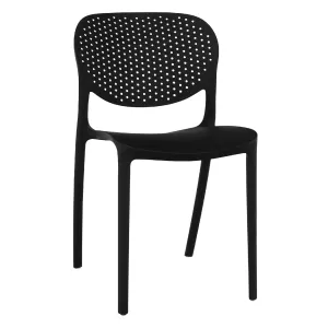 Plastová stolička FEDRA stohovateľná Tempo Kondela Čierna #3214619