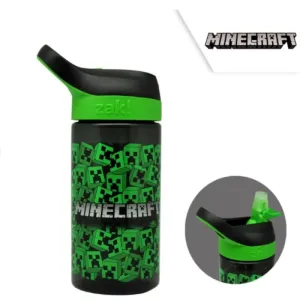 ZAK! - Plastová fľaša s výsuvnou slamkou  MINECRAFT, 450ml, MC21010