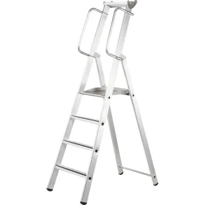 Hliníkový stojaci rebrík s veľkou plošinou ZARGES