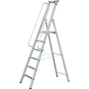 Hliníkový stojaci rebrík s veľkou plošinou ZARGES