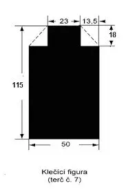 Terč - kľačiaca figúra (Farba: Čierna)