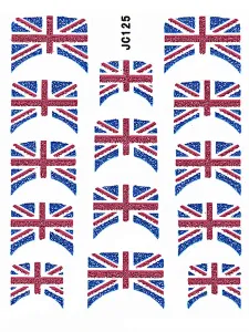 Samolepky na nechty 3D - Anglická vlajka