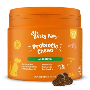 Zesty Paws Probiotic Chews s tekvicou - 90 žuvacích tabliet