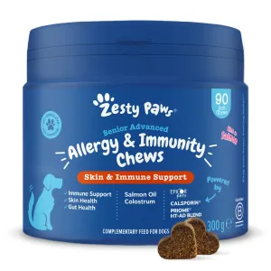 Zesty Paws Senior Allergy & Immunity s lososom - 90 žuvacích tabliet
