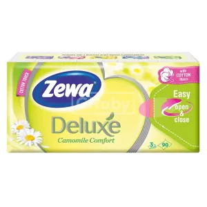 Zewa Deluxe Camomile Comfort papierové hygienické vreckovky 3vrst. 90ks