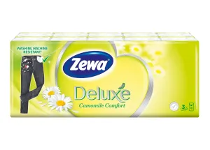 Zewa Deluxe Kamilka papierové hygienické vreckovky 10 x 10 ks