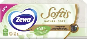 Zewa Natural Soft papierové hygienické vreckovky 10 x 9 ks