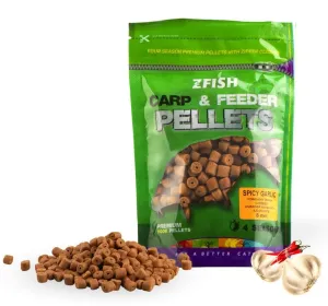 Zfish chytacie pelety carp & feeder pellets 8 mm 200 g - spicy garlic #9427026