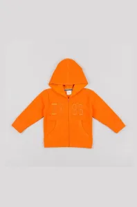 Detská mikina zippy oranžová farba, s kapucňou, s potlačou #6733212