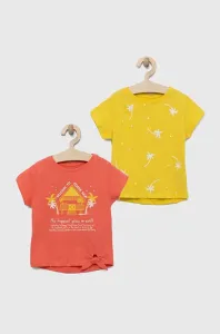 Detské bavlnené tričko zippy 2-pak oranžová farba #8491641