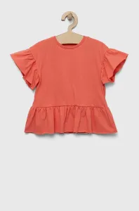 Detské bavlnené tričko zippy oranžová farba