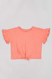 Detské bavlnené tričko zippy oranžová farba