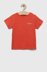 Detské bavlnené tričko zippy oranžová farba, s potlačou