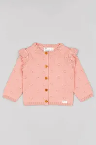 Detský bavlnený kardigan zippy ružová farba, tenký #8412149