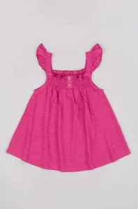 Detský bavlnený top zippy fialová farba