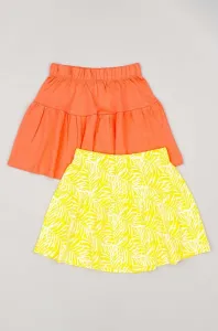 Dievčenská bavlnená sukňa zippy 2-pak mini, áčkový strih #8932361