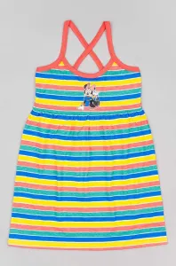 Dievčenské bavlnené šaty zippy oranžová farba, mini, áčkový strih #8919279