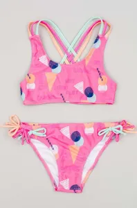 Dvojdielne detské plavky zippy ružová farba