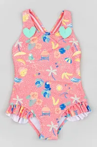 Jednodielne plavky pre bábätká zippy ružová farba #8479076