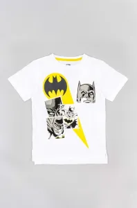 Obojstranné bavlnené tričko zippy x Batman biela farba, s potlačou #8900472