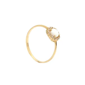 Zlatý prsteň GALENA s opálom #1946330