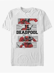 Bílé unisex tričko ZOOT.Fan Marvel DEADPOOL 4 PANEL 2 TONE #4932138