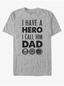Šedé unisex tričko ZOOT.Fan Marvel Hero Dad