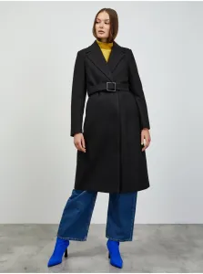 Čierny dámsky dlhý zimný kabát ZOOT.lab Malina #595039