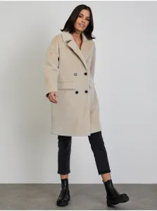 Béžový dámsky zimný kabát umelého kožúšku ZOOT Stephany #604629