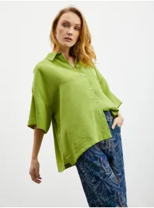 Svetlo zelená dámska oversize košeľa ZOOT.lab Rhiannon #5717109